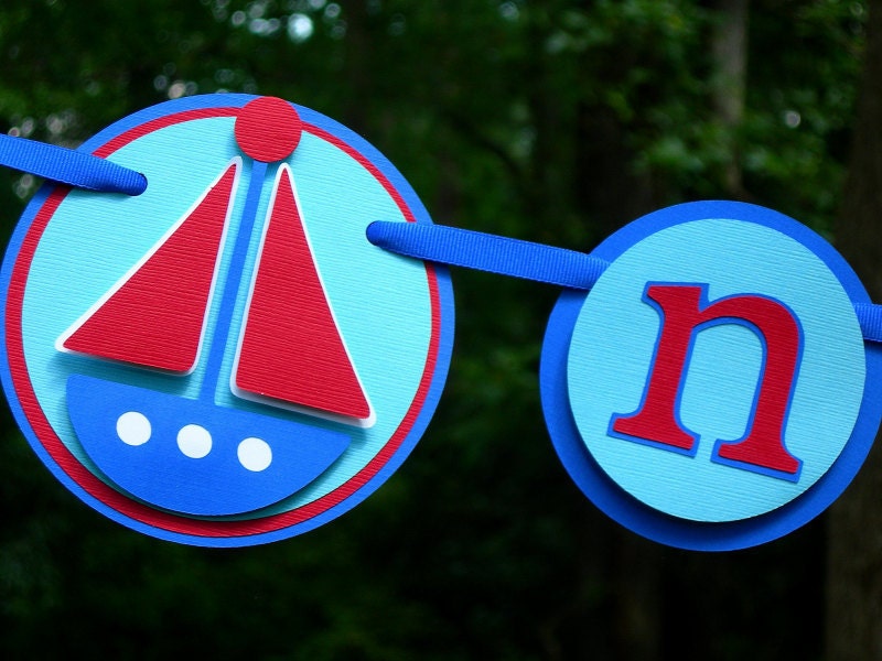 The First Year Toy Sailboat Photo Banner MADE TO ORDER
