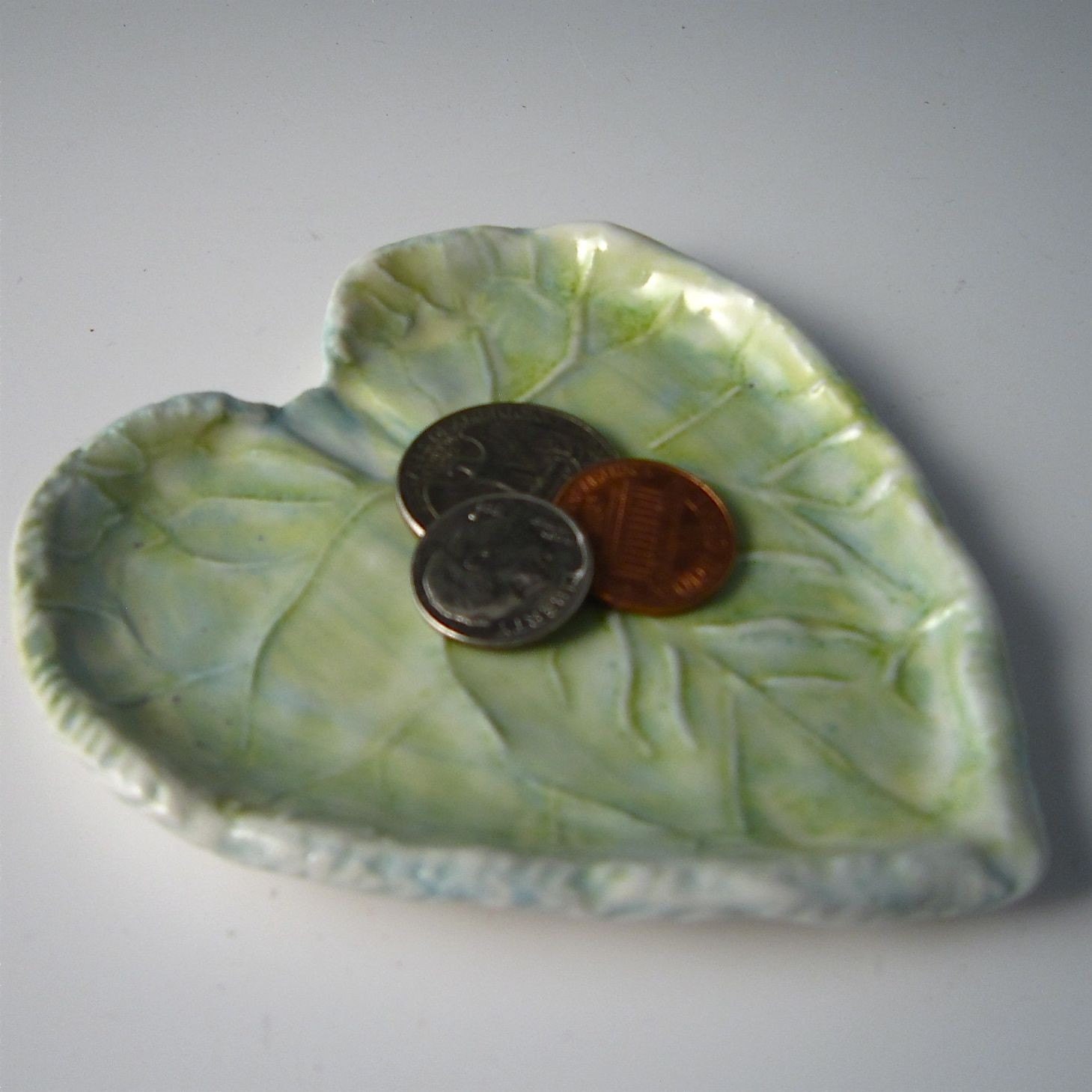 Intricate Porcelain Leaf Dish