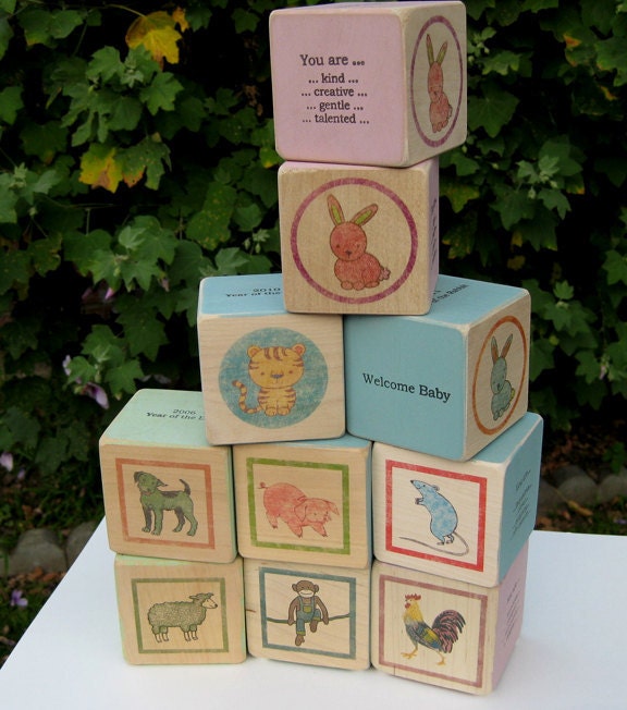 Personalized Birth Year Baby Block - Choose A Year