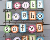 Wood Letter Initial Magnets