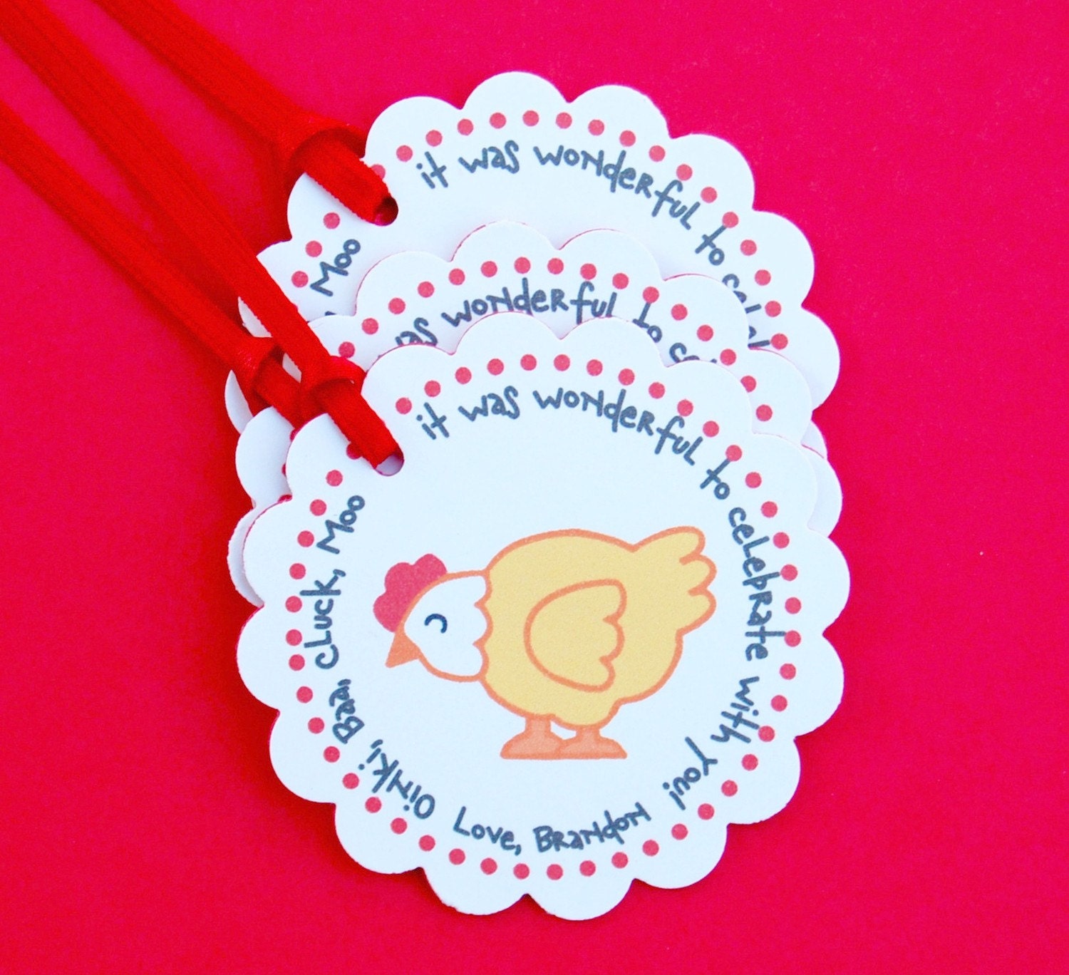 The BARNYARD BASH - Fantastic Favor Tags with Bags