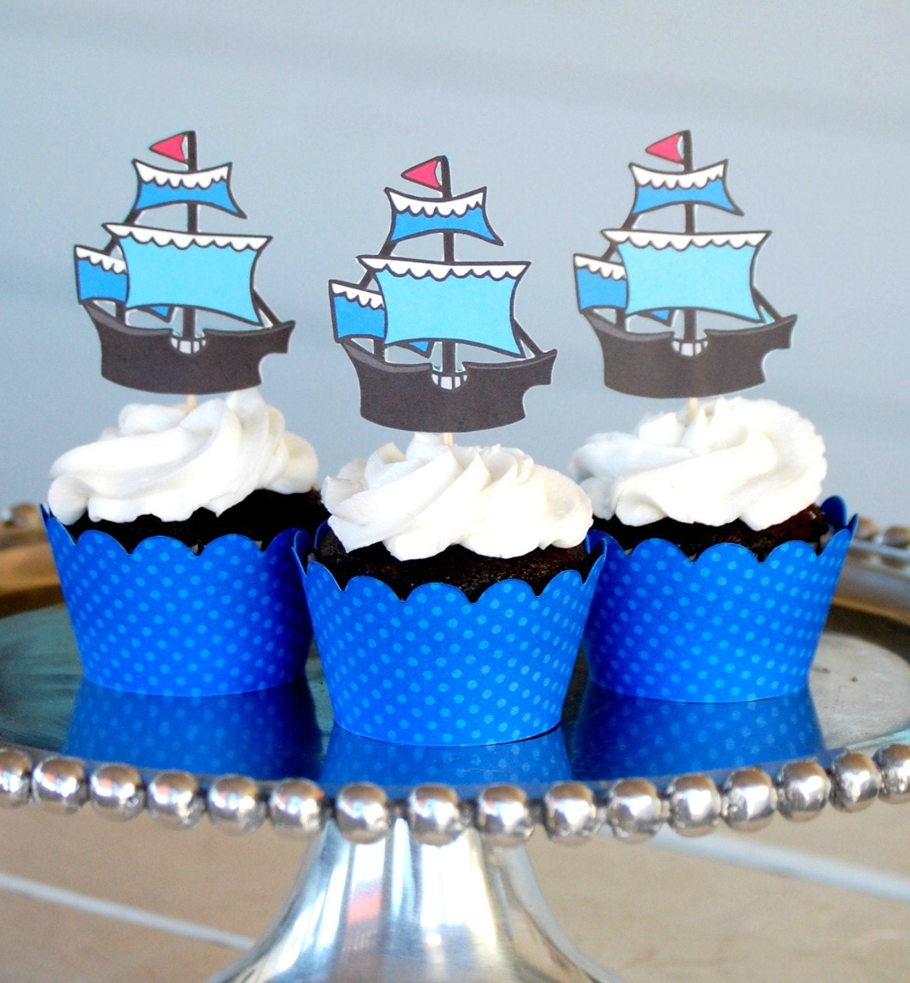 The PIRATE Collection - Custom Cupcake Toppers and Their Wraps from Mary Had a Little Party