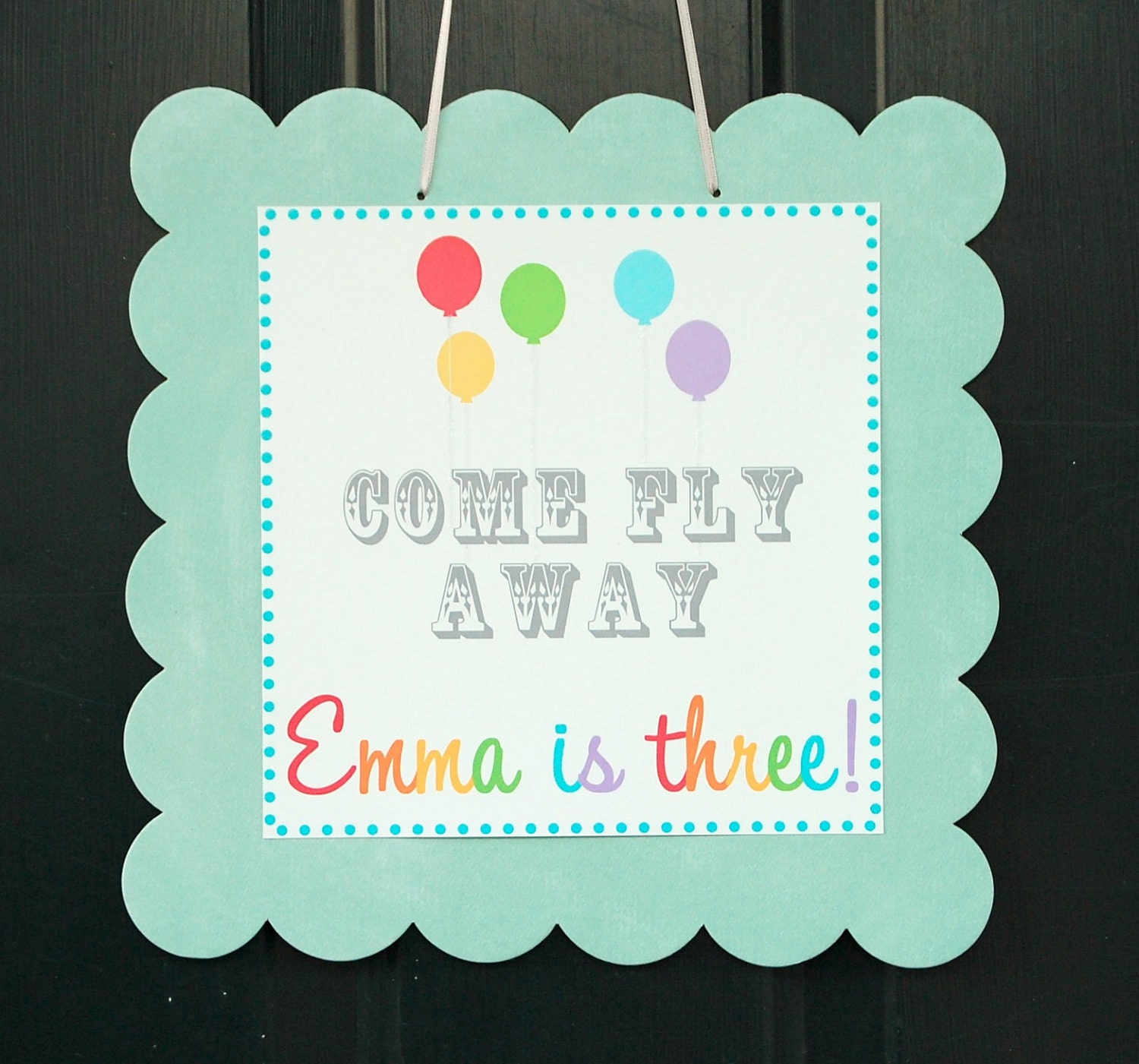 The Vintage Balloon Collection - Coordinate Door Sign from Mary Had a Little Party