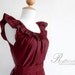 4 bridesmaid dresses for moriahlebrun - Custom fully lined ruffled collar dress w/ sash in maroon