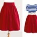 Custom red skirt WITHOUT pockets