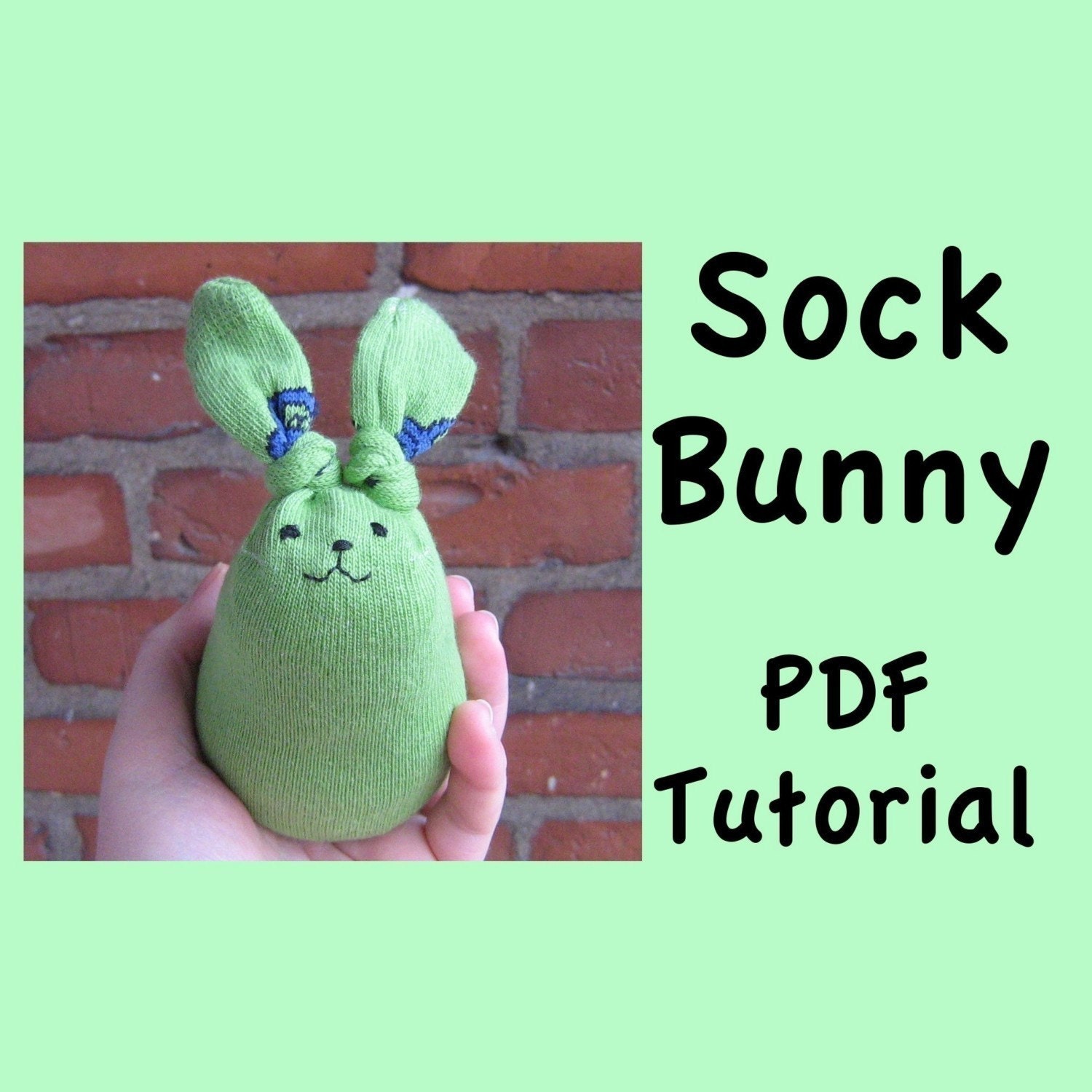 PDF Tutorial - Sock Bunny Filled With Rice