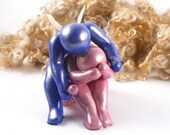 A Widow's Rememberance - adult angel sculpture - made to order in any colors