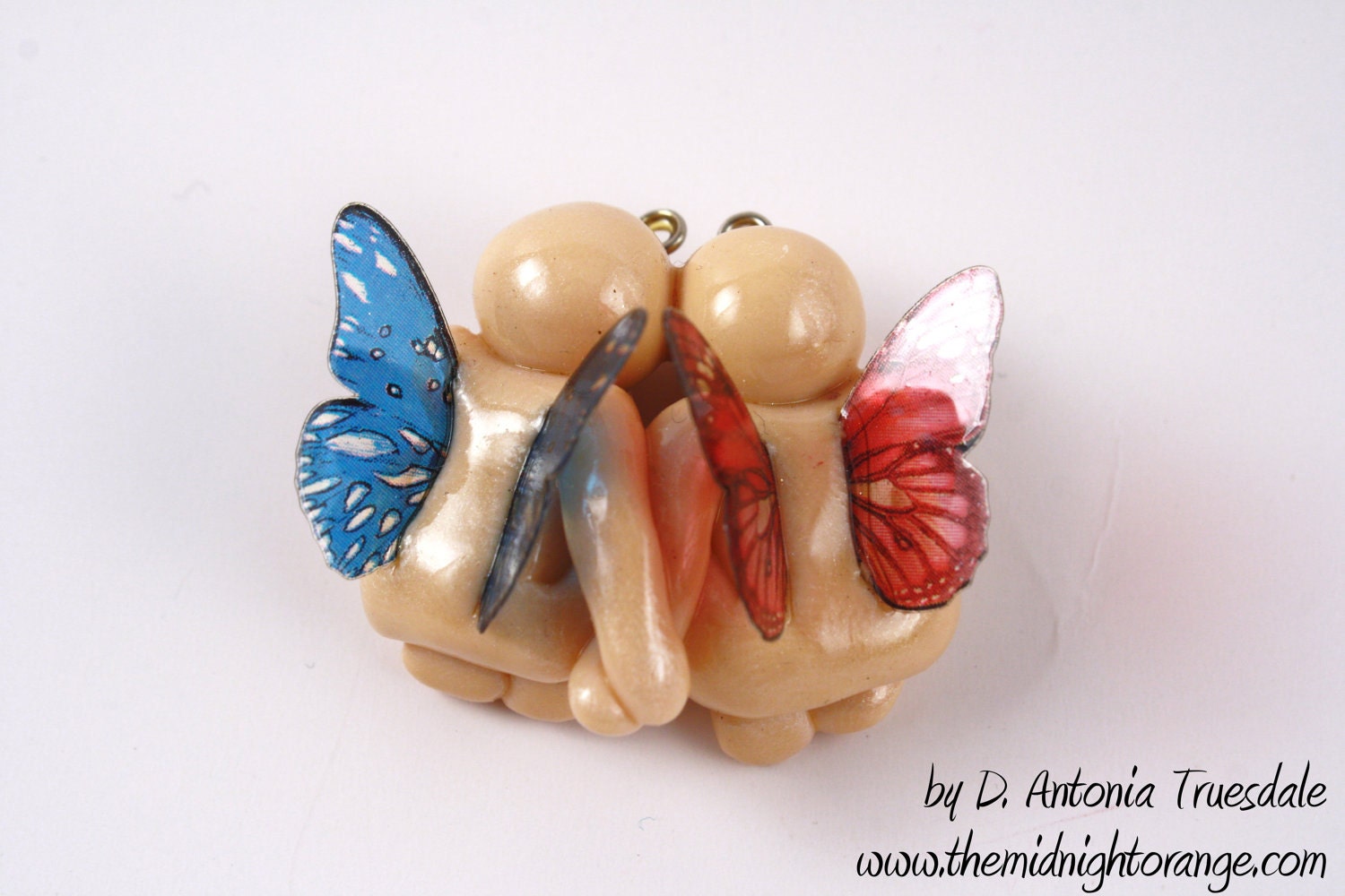 Butterfly Twins Baby Pendant - ready to ship