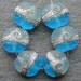 Lampwork beads 940 Lentils (6) Ocean Waves, Sea, Water
