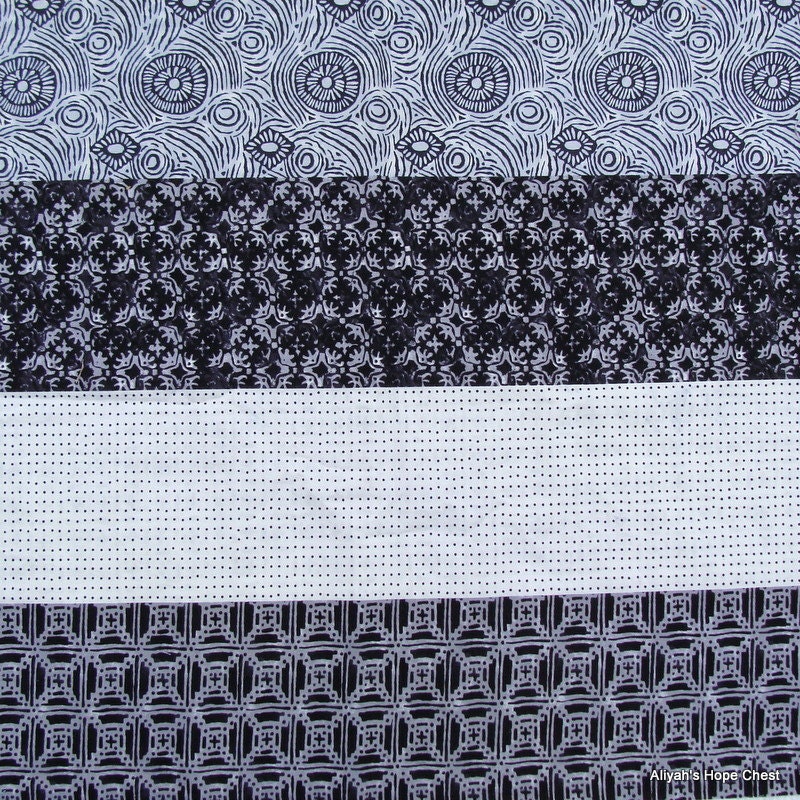 Black and White Faux Patchwork Fabric --- 1 Yard (((buy 3 yards get FREE shipping with coupon code 3yards)))
