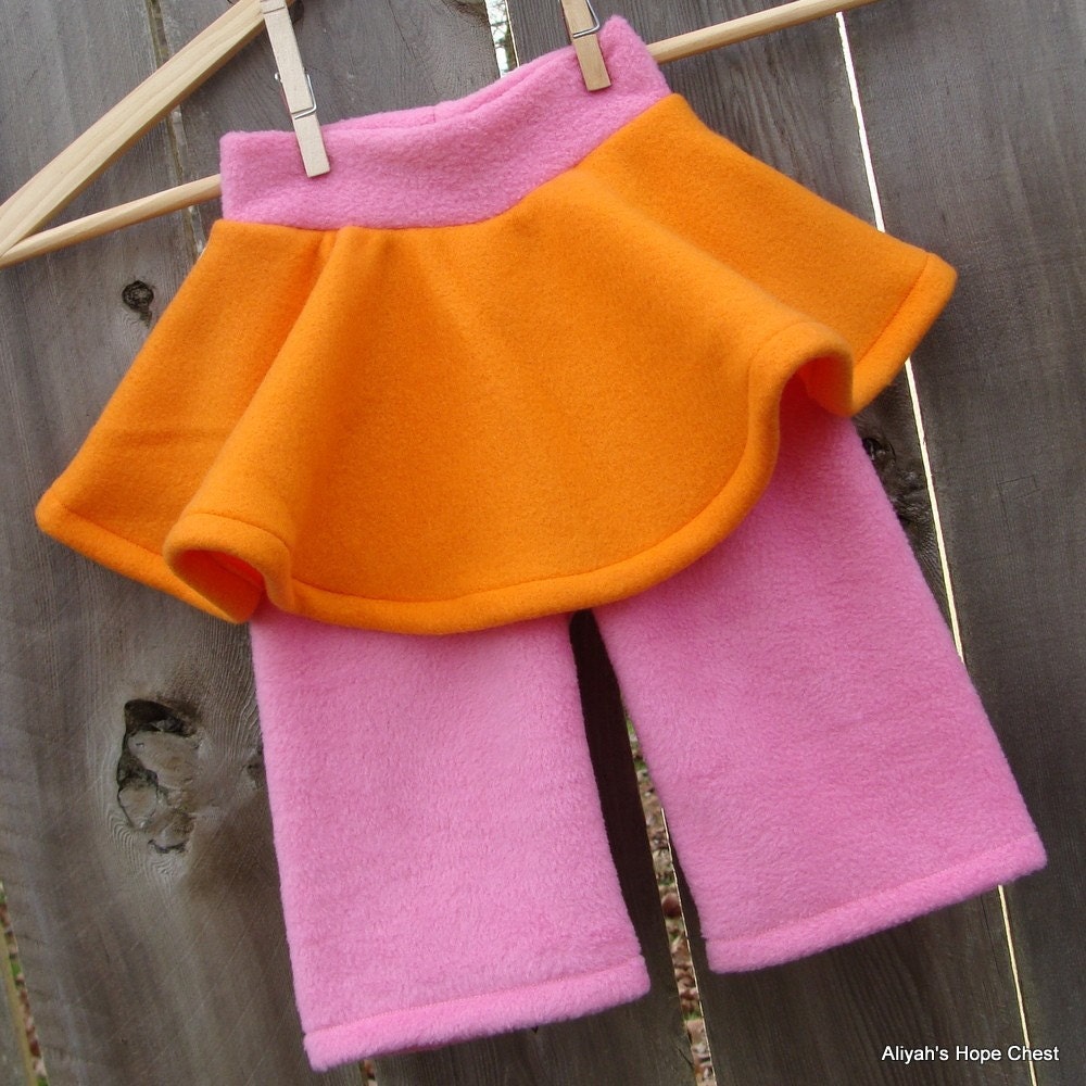 Combo Fleece Skirt over Pants