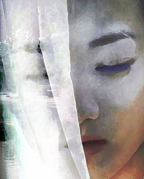 Fine Art Print, Giclee Archival Print, Photomontage, Collage, Painted Photographs, The Story of Geisha Archival Giclee Print