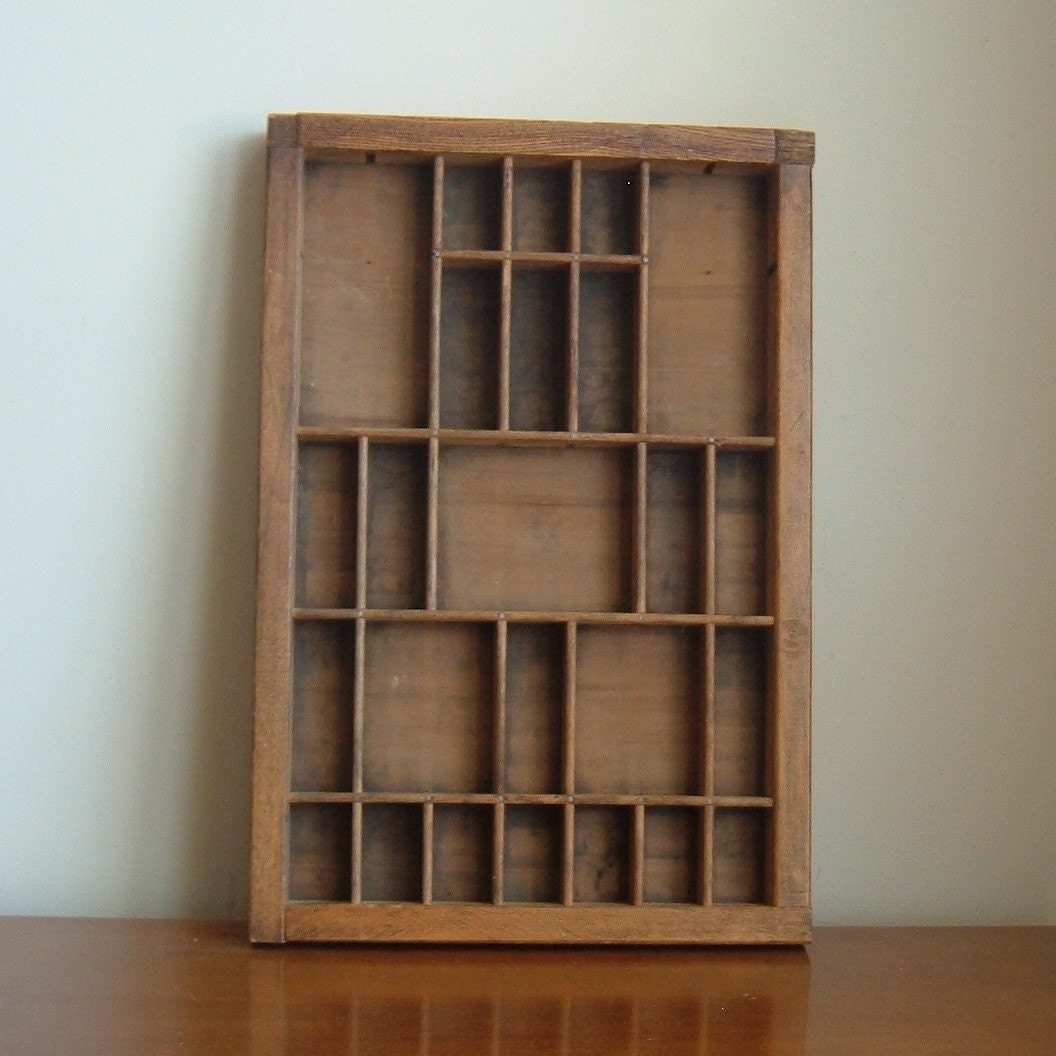 vintage wood printers tray by ImSoVintage on Etsy