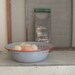 vintage primitive enamel colander