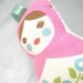 Russian Matryoshka Doll Ornament Peppermint Pink, or worry doll without ribbon