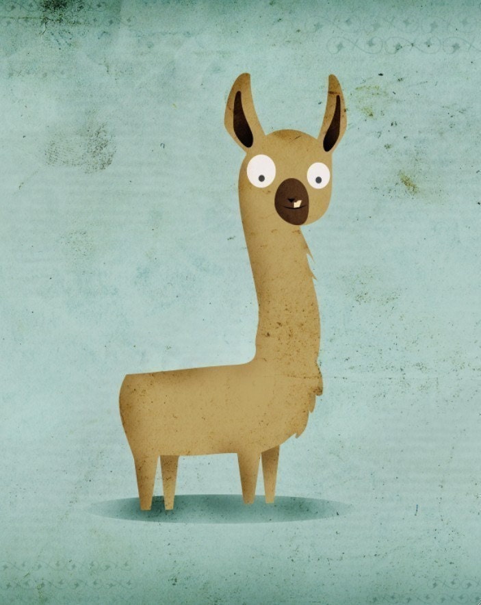 La La the Llama - Print 8x10