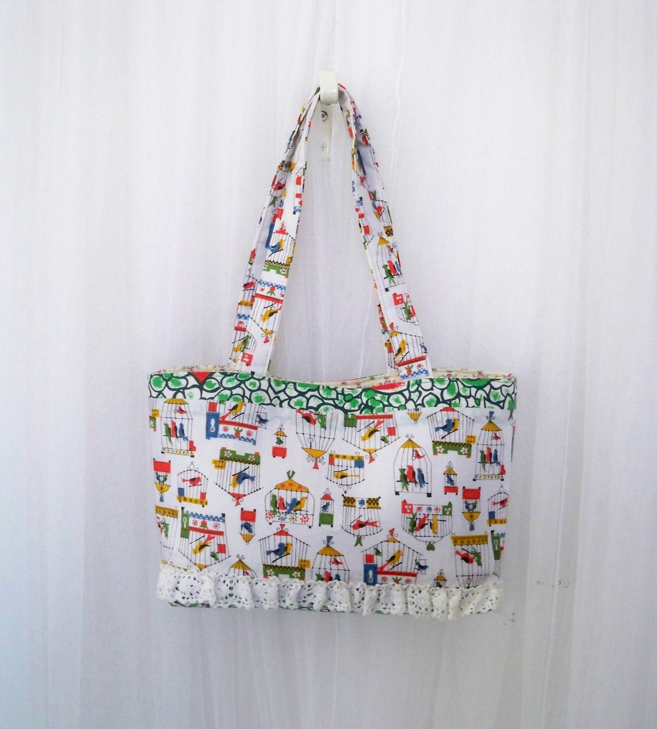 Birdcages Handbag Tote Shabby Chic Retro Mori Girl