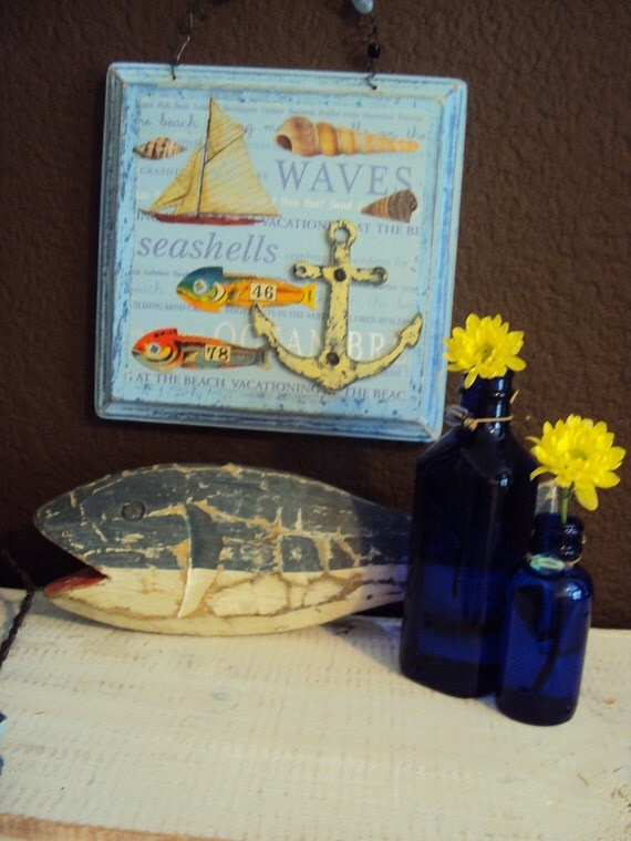 OOAK,Beach,Mixed Media,Collage,Charms /Found objects