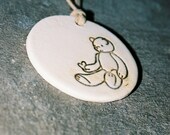 teddy bear porcelain charm