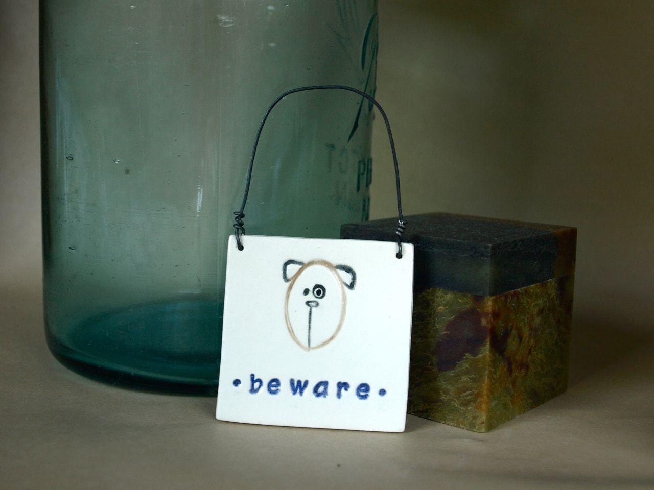 Beware Sign with Dog