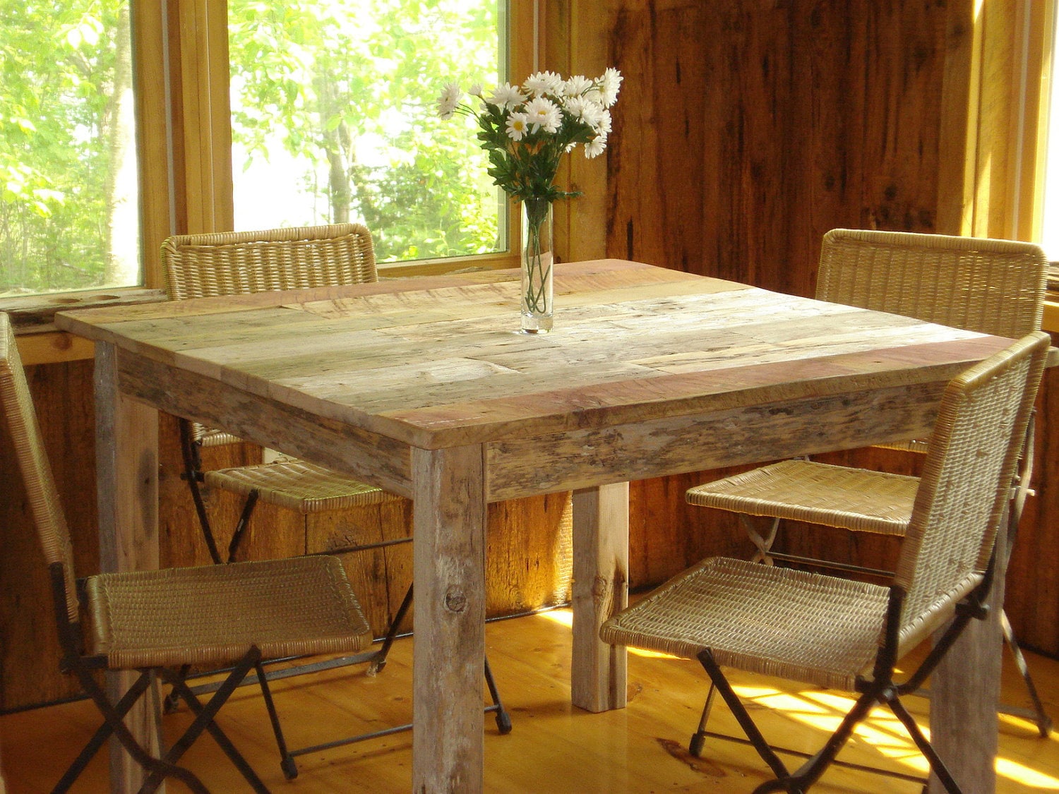 Items similar to Driftwood Dining Table (40"x40"x29"H) on Etsy