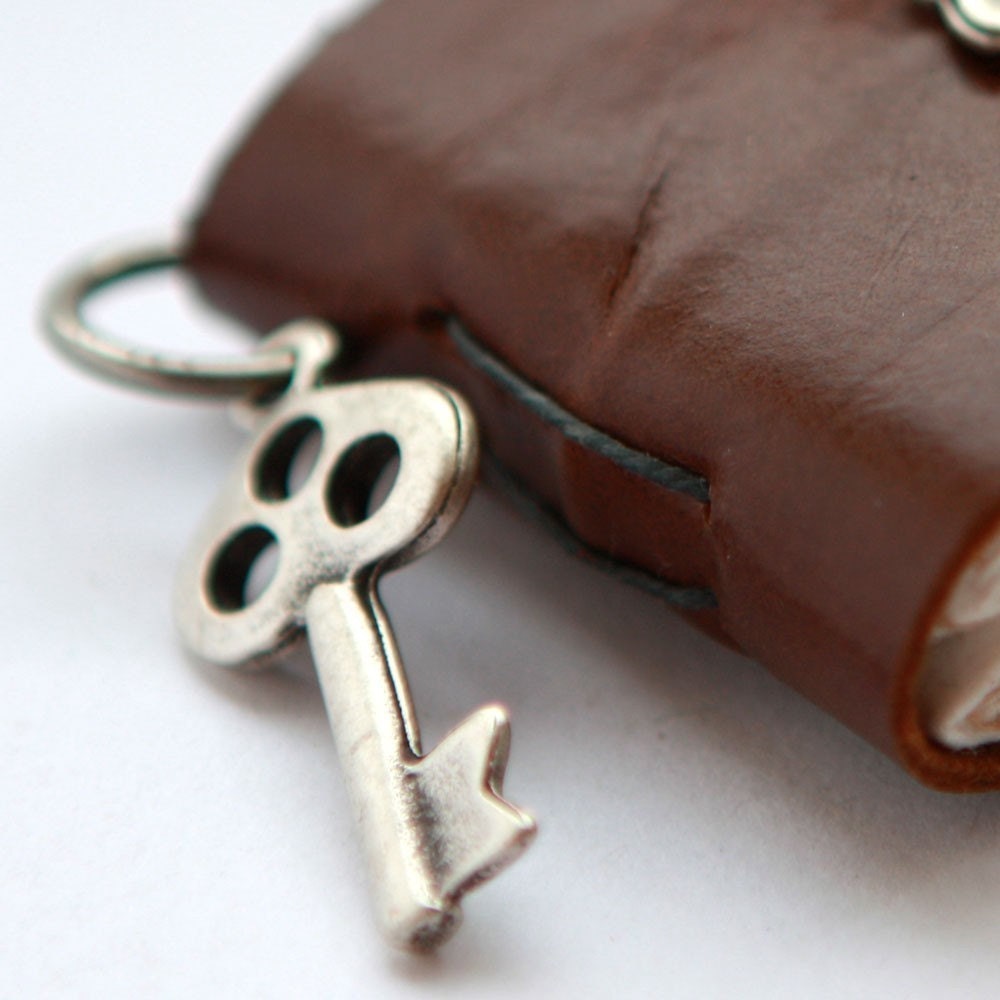 A KIT TO MAKE a tiny leather journal book for a necklace