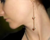 November Birthstone Silver Wedding Earrings Royal Medieval Citrine Stone
