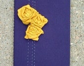 Purple and Gold Refillable Notebook Cover