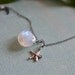 Dreamy Moonstone & Starfish Charm Oxidized Sterling Silver Necklace