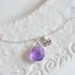 Aquarius & Amethyst Zodiac Charm Sterling Silver Necklace