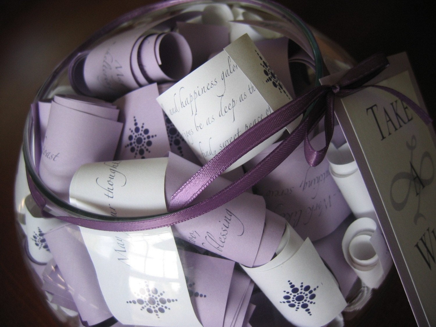 Wedding guestbook alternative Make-a-wish, Take-a-wish Kit (original Signature Collection wishes)