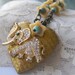 Elephant Locket Necklace, one of a kind, refashioned vintage, rhinestone Elephant