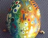Hand Painted Egg Ornament Real Chicken Egg