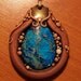 Sea Sediment Jasper and Polymer Clay  Pendant