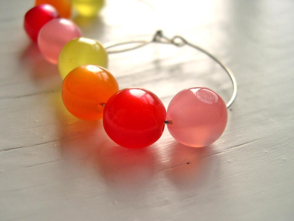ON SALE SALE Fruits on  the Loop earrings