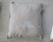 little pillow: GREY with GREY CLOUDS