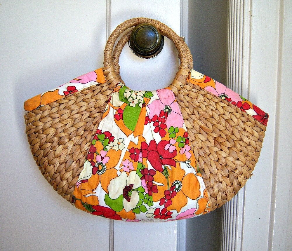 floral picnic bag