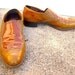 Vintage candy caramel mens loafers / Stacy Adams / size 9.5