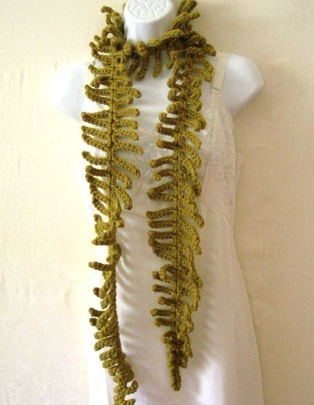 Fern Lariat Scarf  Crochet Pattern PDF  - permission to sell what you make