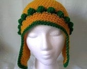 Bobble Cap with Ear Flaps Crochet Pattern PDF - permission to sell what you make