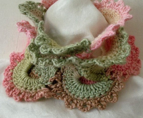 Lacy Scarf  no.1  Crochet Pattern PDF - permission to sell what you  make