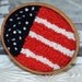 Brooch Hand Embroidery American Flag Brooch Colonial Knots Red White Blue