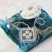 Victorian Velvet Lace Fabric Cuff Bracelet Hand Embroidery Sea Gypsy Cottage Chic