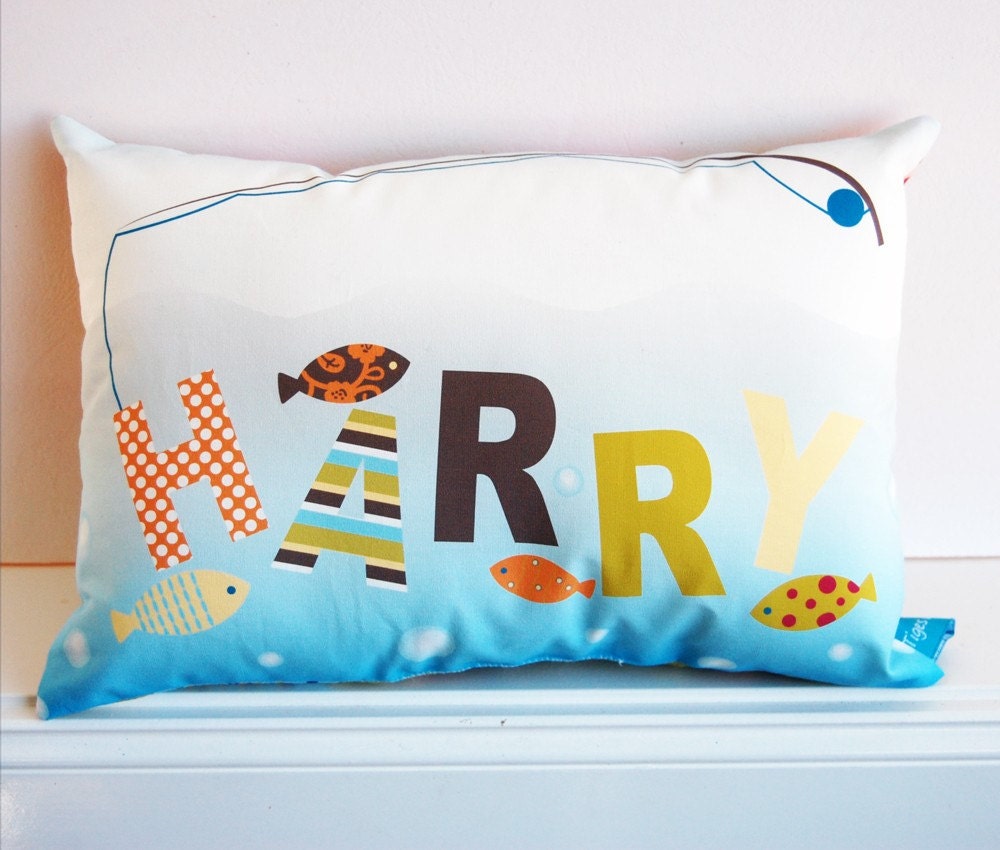 Gone Fishing Personalised Decorative Cushion