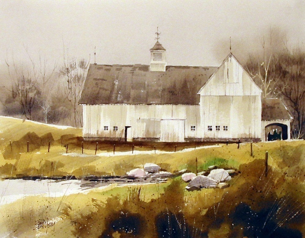 White Barn-Print