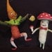 Woodland Mushroom Man Spun cotton ornament by Maria Pahls