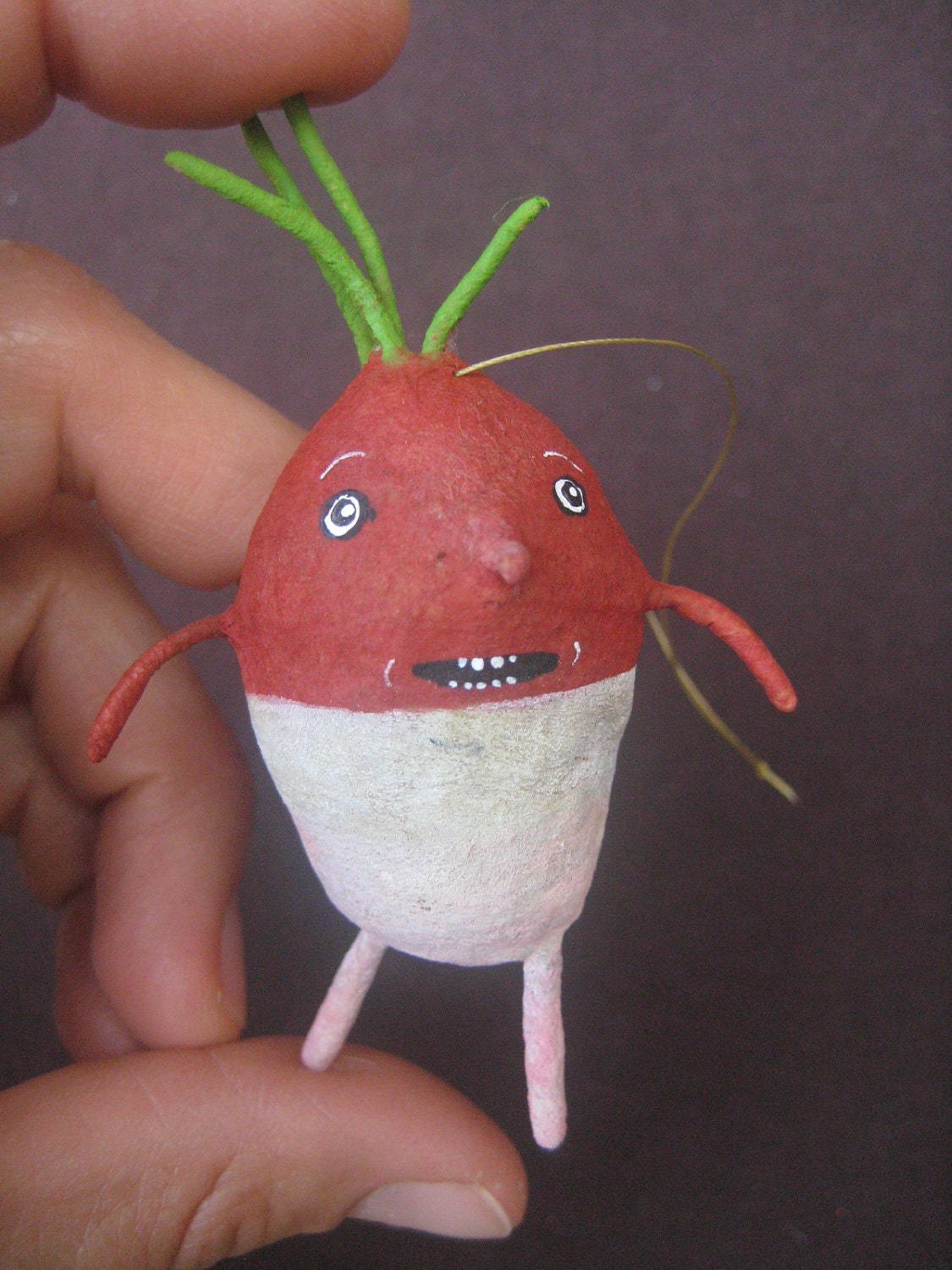 Spun cotton radish man by maria pahls