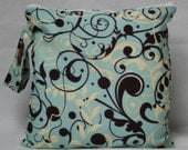 Wet Bag-Large Waterproof Wet Bag- 12.5 x 12.5- Snap Handle and Zipper- Far Away