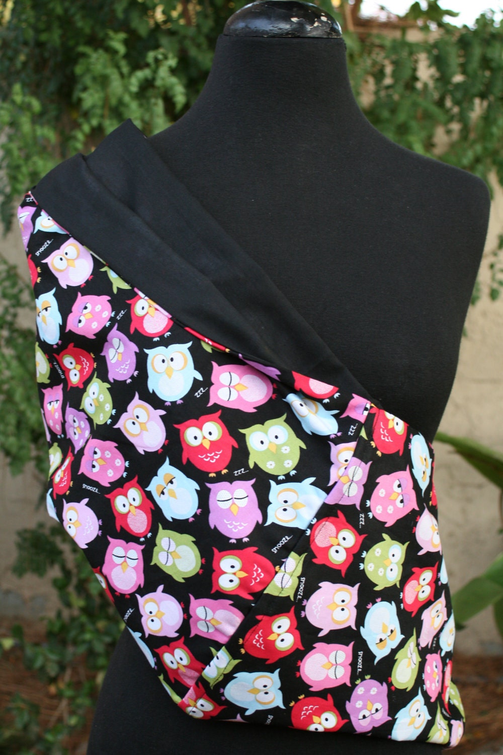 Baby Sling Baby Carrier Owls on Black