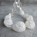 Cristalline necklace - ice flake crystal quartz nuggets, rock crystal faceted nuggets, white rabbit jade round beads, AB Swarovski crystal, carved silver beads